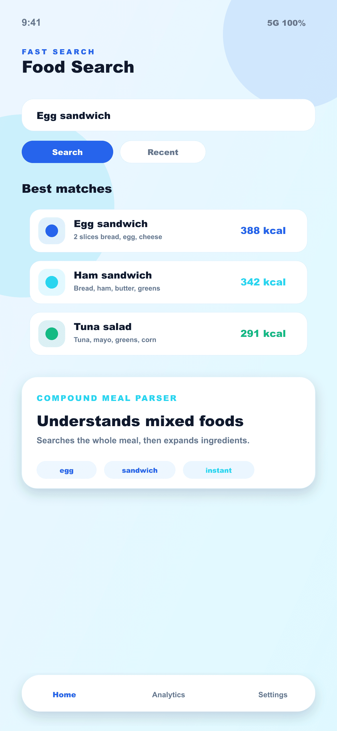 Fast food search
